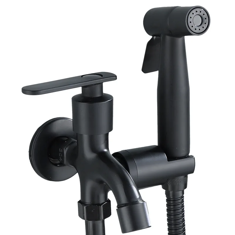 

Двусторонний кран для воды 1 в 2, смеситель для ванной комнаты с держателем распыления для биде, интерфейсный шланг G1/2, смесители для унитаза, аксессуары для ванной комнаты