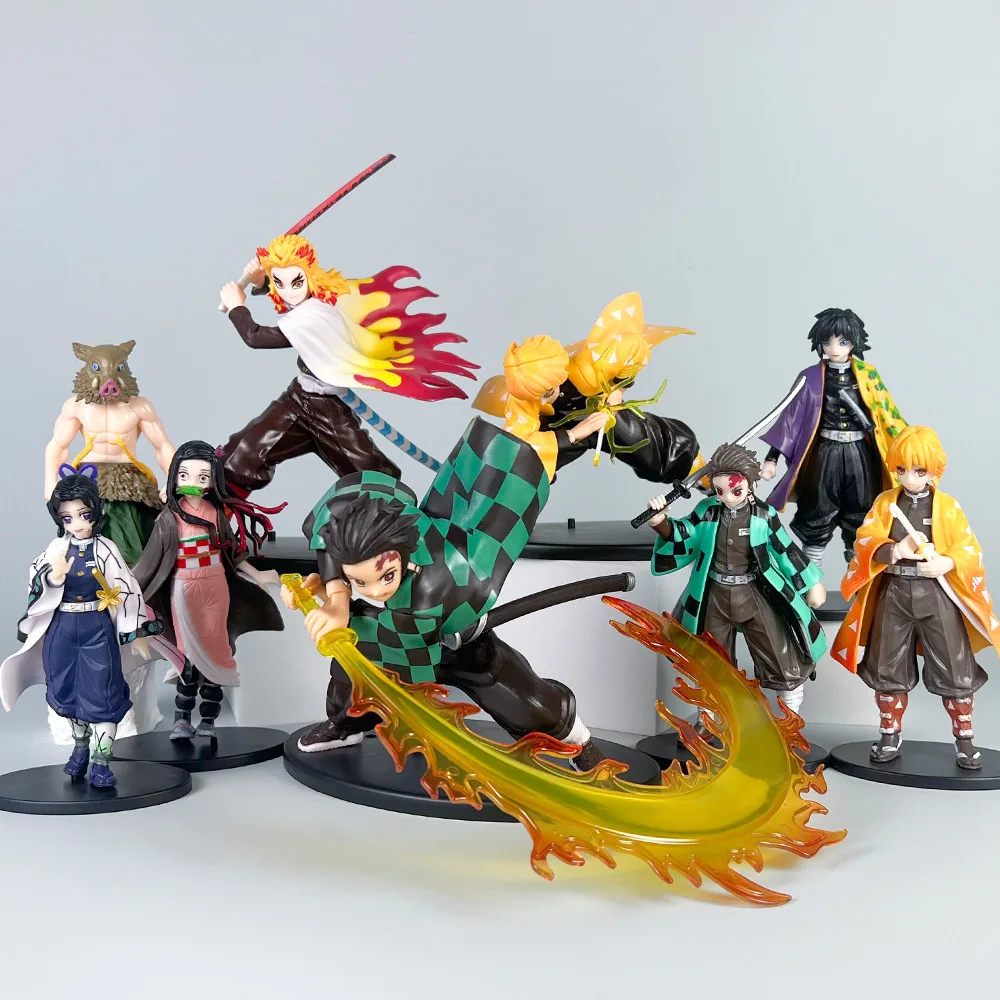 

Deluxe Demon Slayer Dolls Set with Zenitsu Agatsuma and Nezuko Kamado Figures, Anime Collectible Model Toy Kit