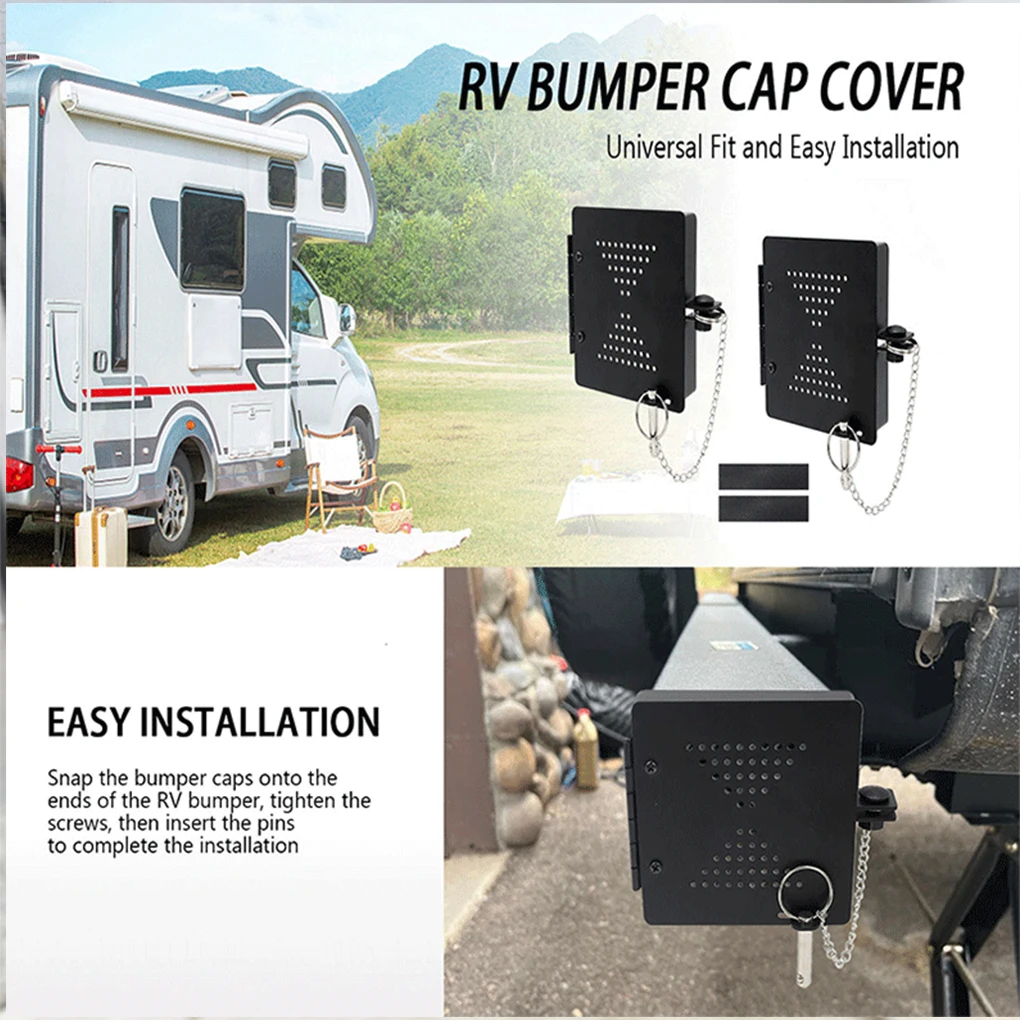 

RV Bumper Caps For Sewer Hose Secure Caps For RV Bumper Square Bumper Caps For RV Rv Must Haves 2025 A