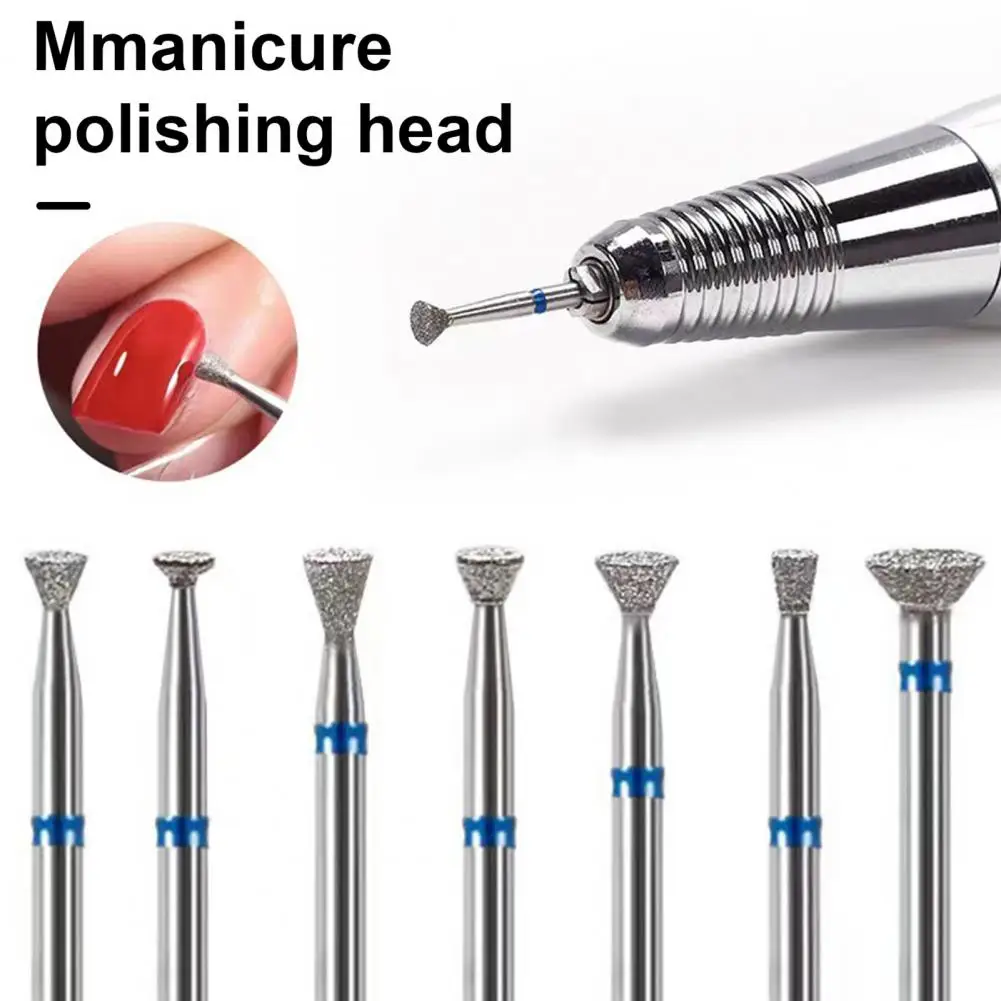 7Pcs Nail Drill Bits Set Assorted Size Emery Nail Art File Pedicure Manicure Grinder Machine Bits Nails Milling Cutter