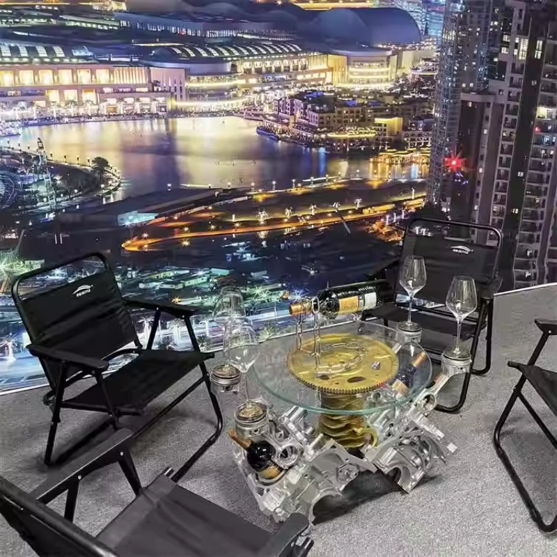 

Artwork engine modified coffee table wine cabinet