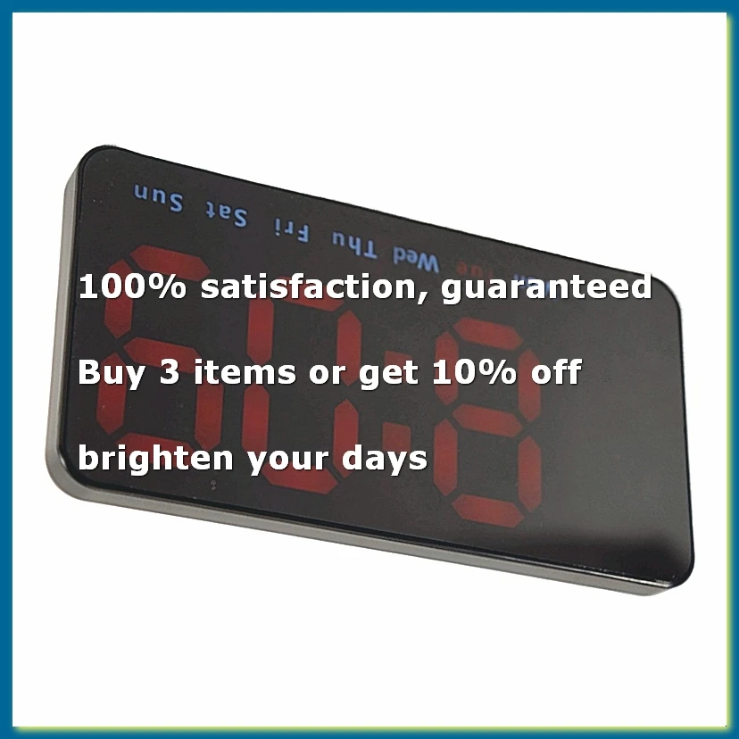Digital Wall Clock, 9Inch LED Digital Clock Large Display with 12/24H, Big Digits,Small Silent Wall Clock (Red)