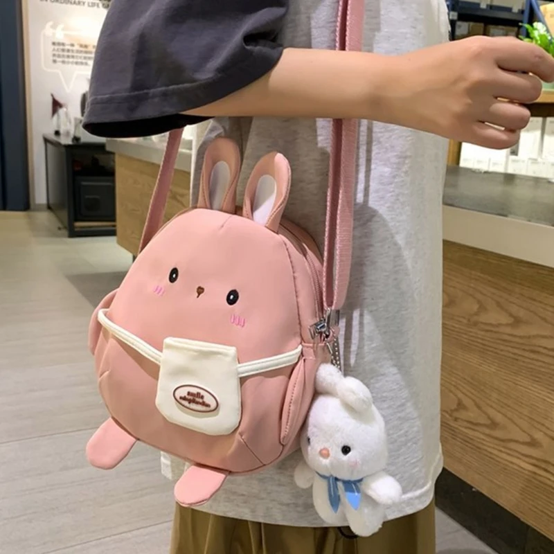 Nylon Bag for Girl Women Cartoon Rabbit Crossbody Bags Shoulder Bag Japanese Travel Journey Bag Leisure Bag