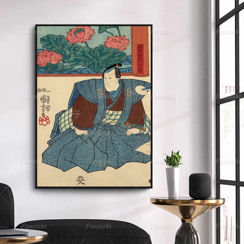 

Wall Art Print Poster Ancient Japanese Tattoo Samurai Canvas Painting Home Decor Vintage Artwork Modular Picture For Living Room