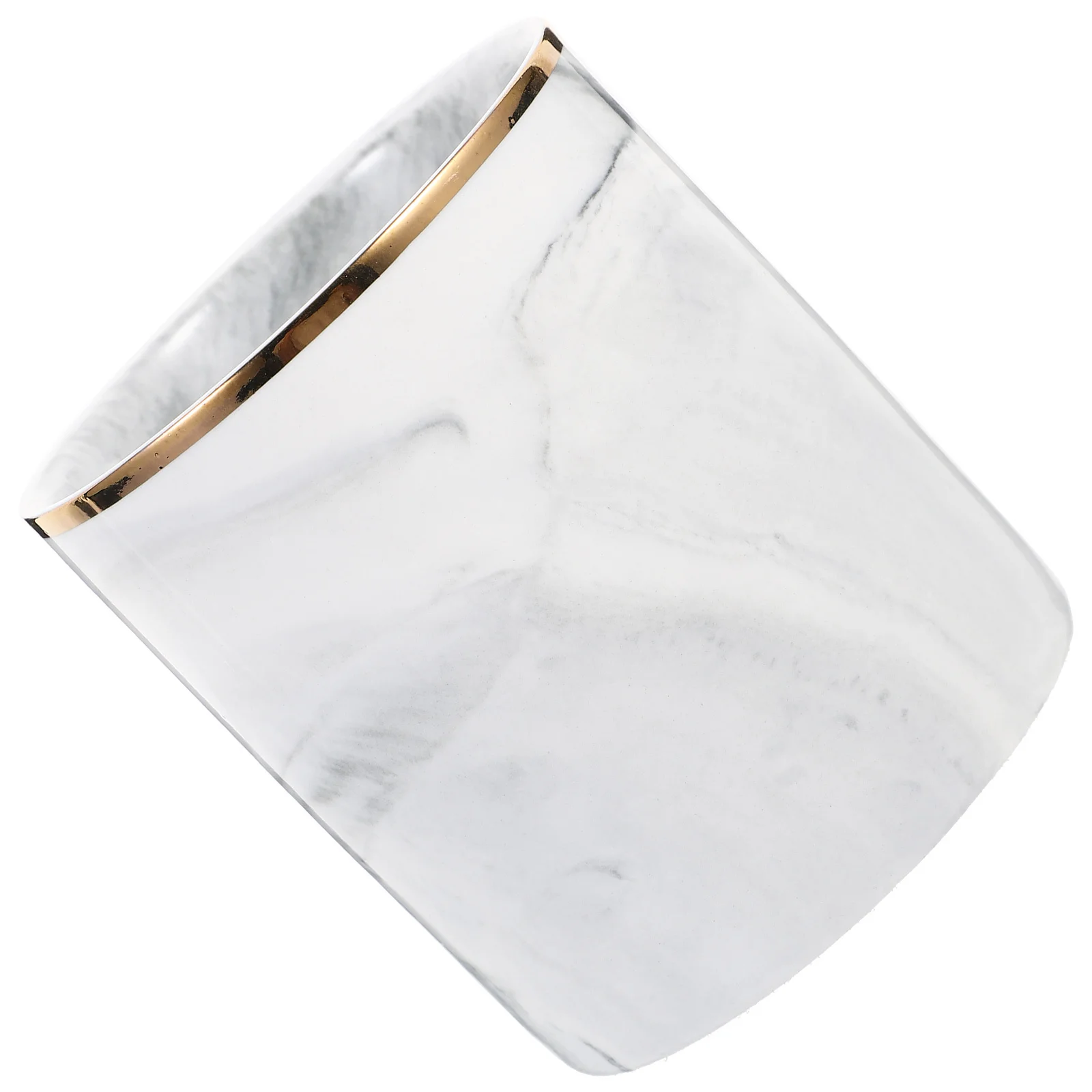 

Marble Pen Holder Large Capacity Desktop Pencil Organizer Office School Makeup Brush Storage Container