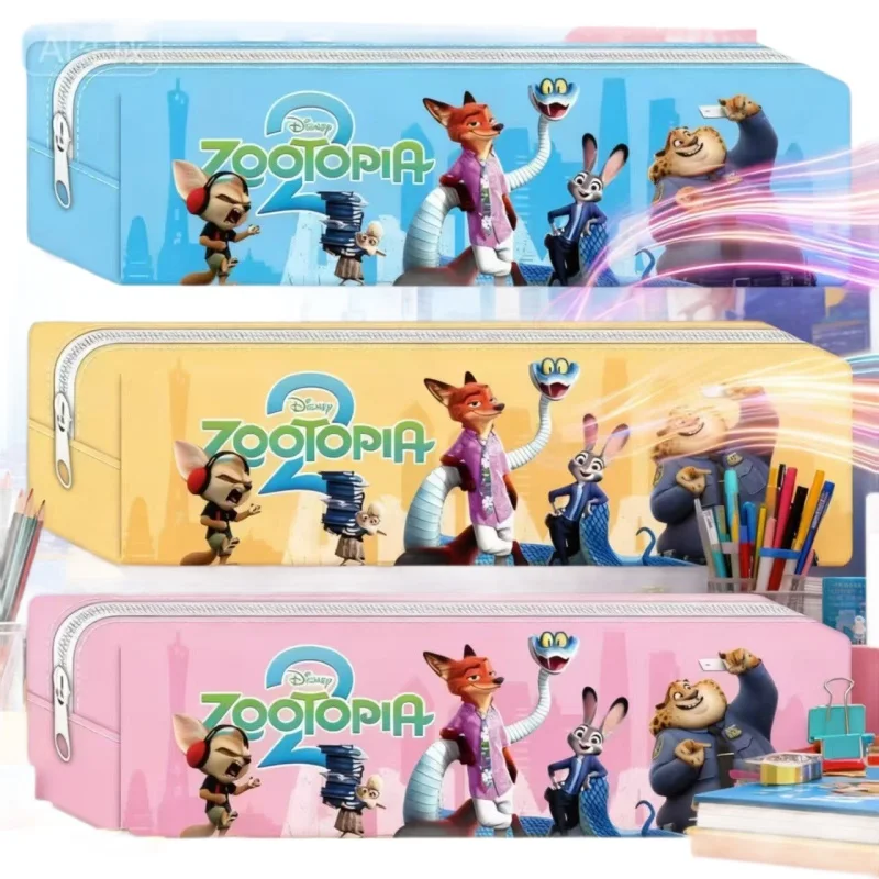 12 ピース/ロットかわいいディズニーズートピア鉛筆ケースかわいい筆箱小銭入れ文房具ペンバッグオフィス学用品