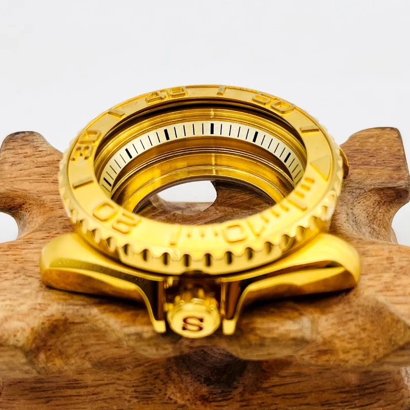 

Customized Gold SKX007 Watch Cases NH35 Case Fit for NH34 NH35 NH36 7S26 Movement Sapphire Crystal Glass SRPD Men Diving Case