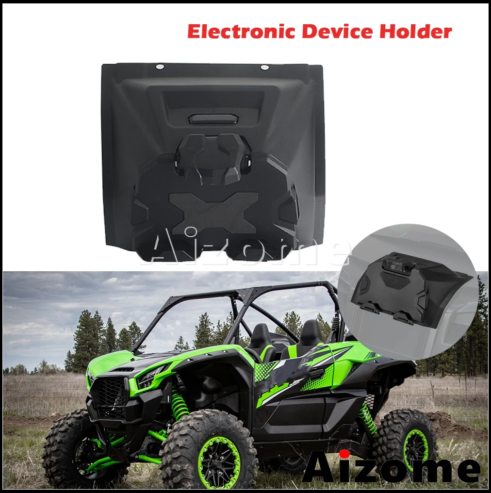 

Motorcycle Accessories Storage Box Organizer Tray Electronic Device Tablet Phone Holder For Kawasaki Teryx KRX 1000 2020-2023