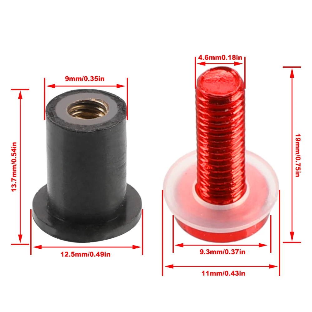 Motor M5 Fastener Nuts Windscreen Windshield Screw For Honda Shadow 1100 400 600 700 750 800 VT125 ST1100 RVF750R Mounting Bolts