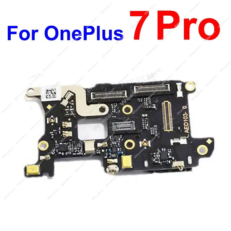 For OnePlus 1+ 7 Pro Sim Card Tray Slot Socket  Card Reader with phone Board Parts