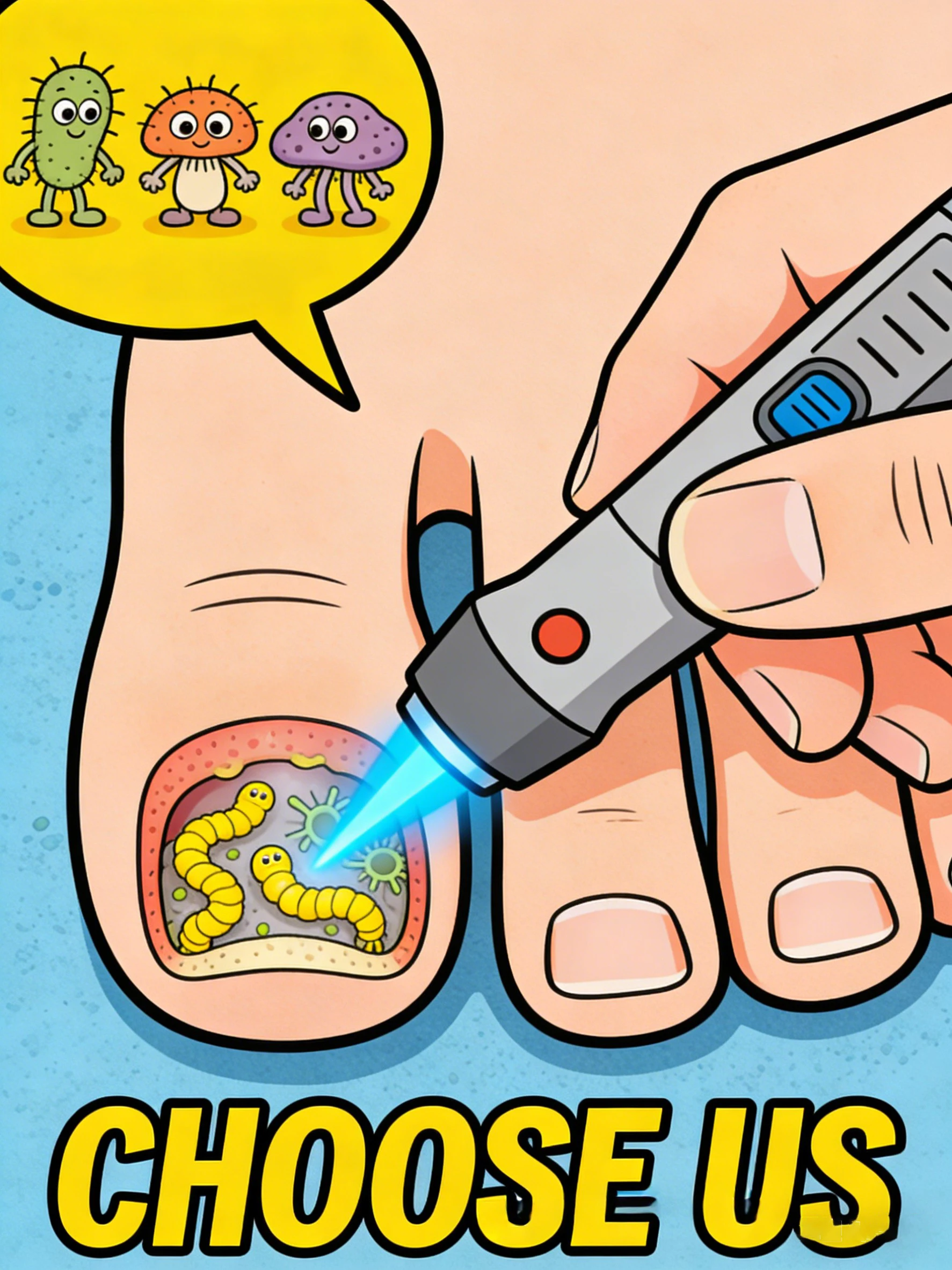

Fast penetration, nails become translucent and fungal free.