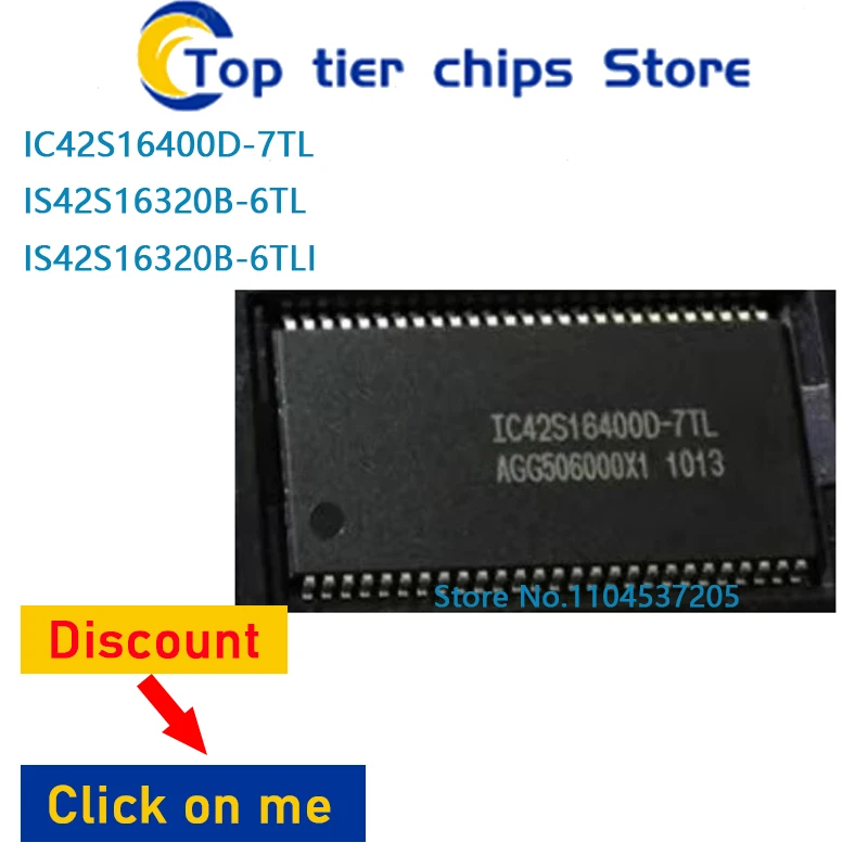 

1 шт./лот IC42S16400D-7TL IS42S16320B-6TL IS42S16320B-6TLI TSOP 100% НОВЫЙ
