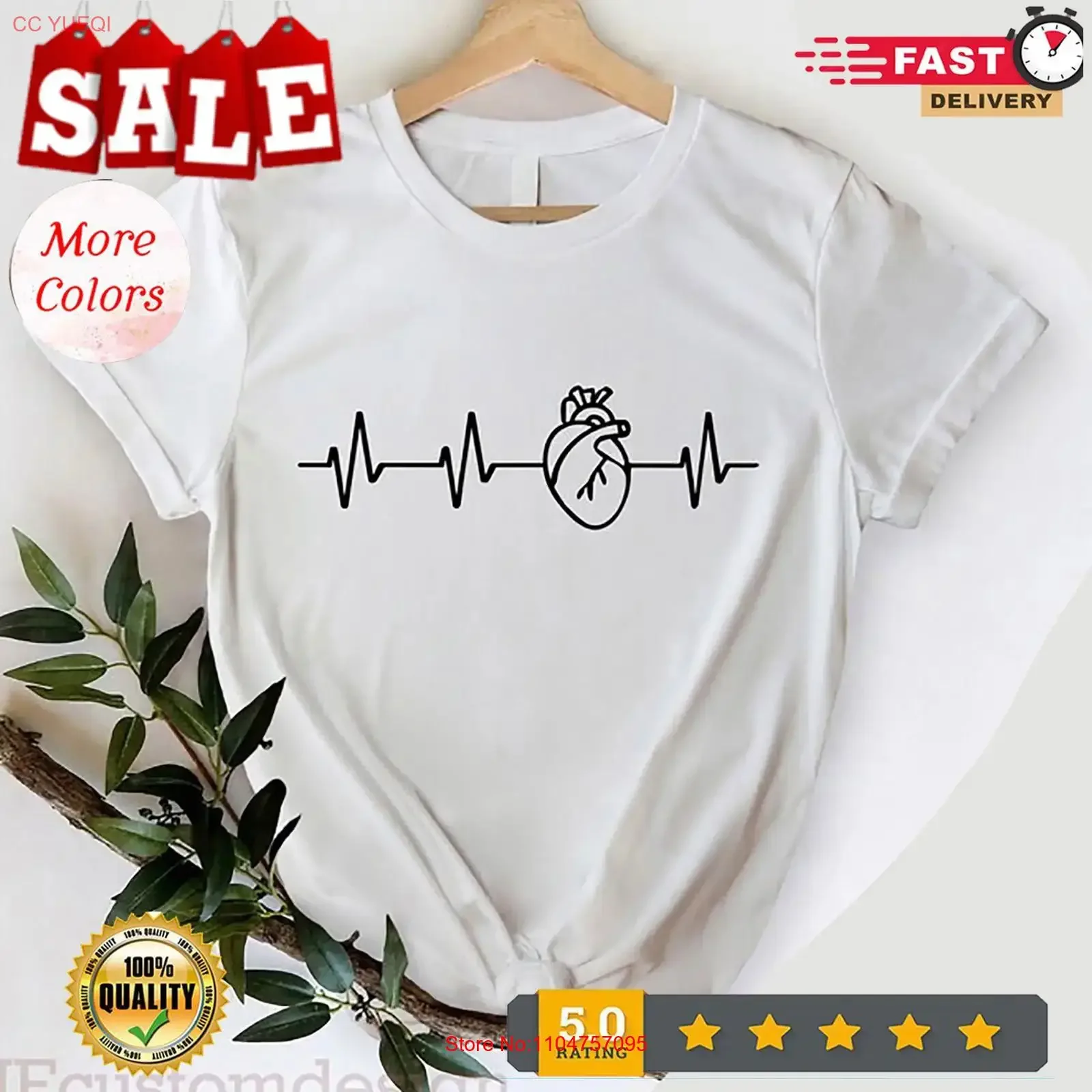 Heart HeartbeaT T Shirt Cardiac Nurse Ekg Tech Cardiology Parame vintage Washed Slightly Breathable Casual Stylish homme