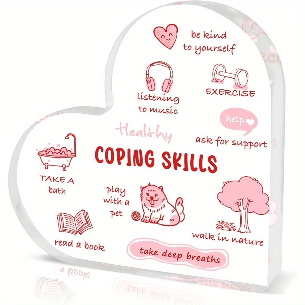 Coping Skills Poster - Mental Health Decor for Therapy Offices & School Counselors