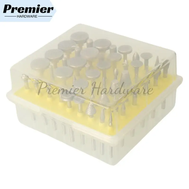 

50PCS Diamond Coated DIY Metalworking Grinding Grinder Head Glass Burr Electric Drill Rotary Tools for Stone Ceramic Glass