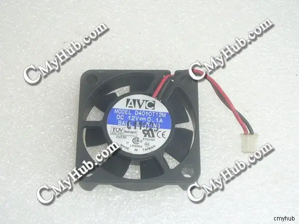 For AVC D4010T12M DC12V 0.1A 4010 4CM 40MM 40X40X10MM 2pin Cooling Fan D4010T12M