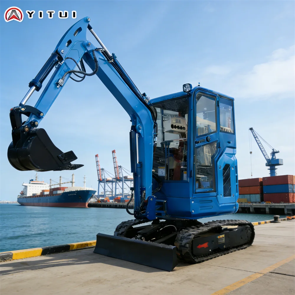 미니 굴삭기 1.8톤 맞춤형 미끄럼 방지 가정용 미니 굴삭기 버킷 360도 교체 가능 °   팔의 회전