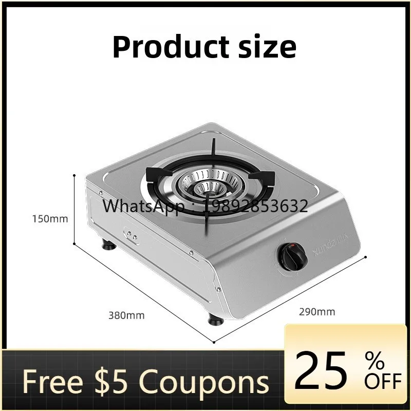 

ZZ Single Burner Household Single Head Gas Stove Desktop Single Eye High Flame Stove Natural Liquefied Gas