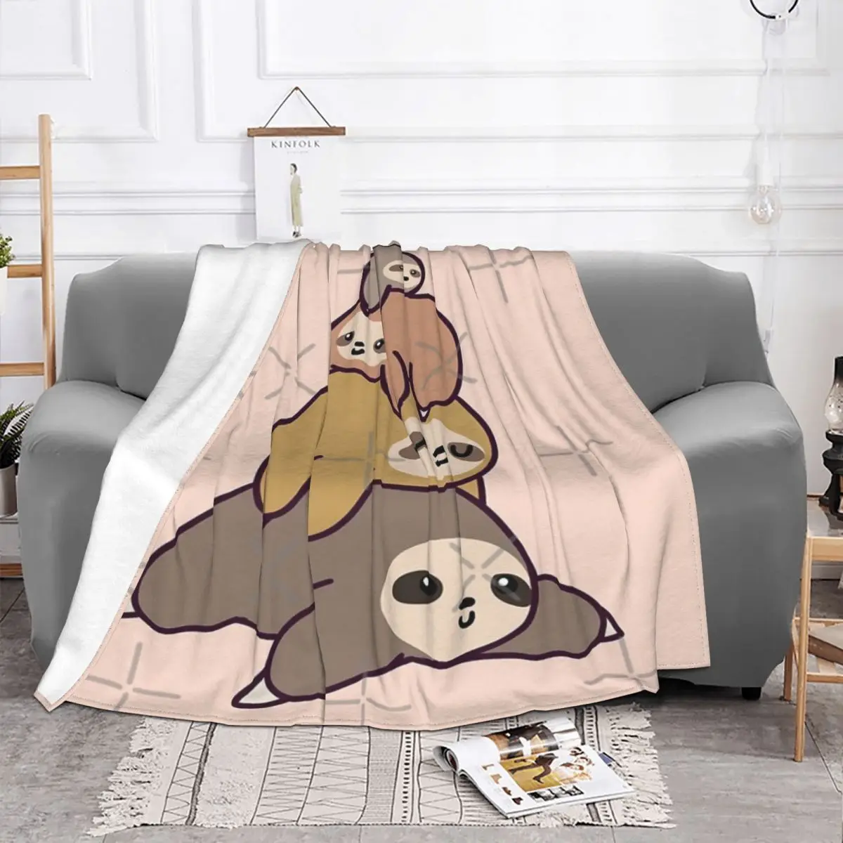 Sloth Stack Home Bed Blankets Quilt For Bed Blankets And Throws Throw Blanket