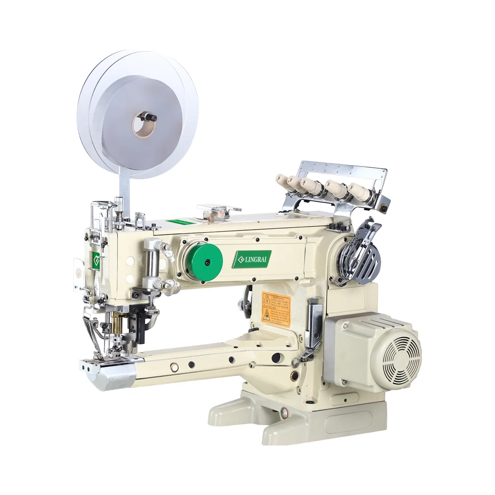 

LR 1500DL-264/TA Long Arm Direct Drive High Speed Feed-up-the-arm 2-needle 4-thread Double Chain Stitch Interlock Machine