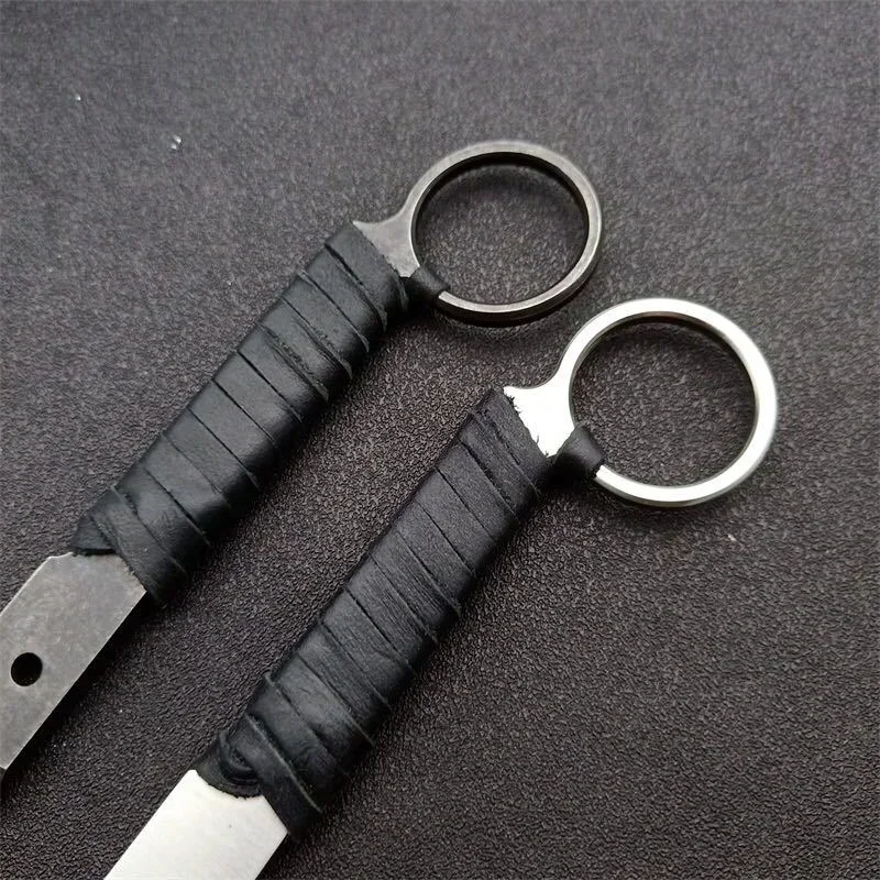 Mini cuchillo de anillo de hoja fija Bastinelli de transporte diario, hoja 440c EDC, cuchillos tácticos de rescate, herramienta múltiple para acampar al aire libre y cazar