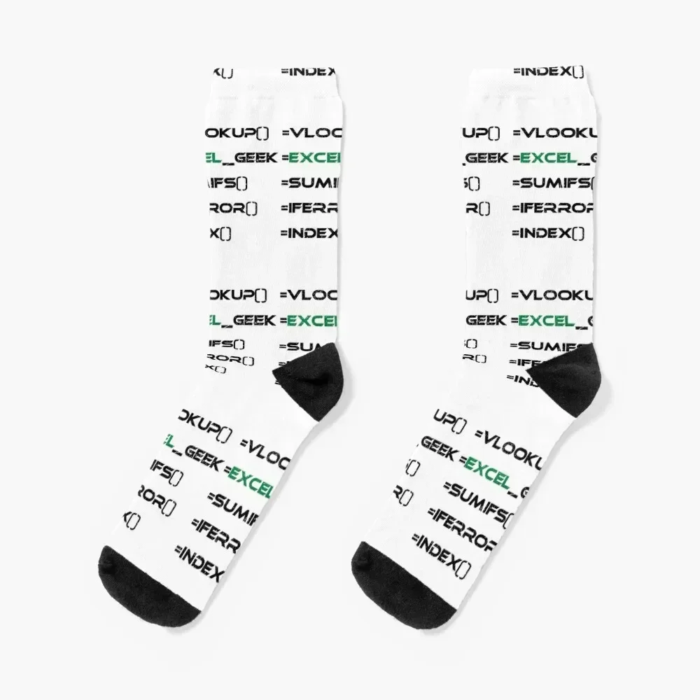 

Excel geek lover formulas sumif vlookup match spreadsheet Socks Men's summer valentine gift ideas sheer Women Socks Men's