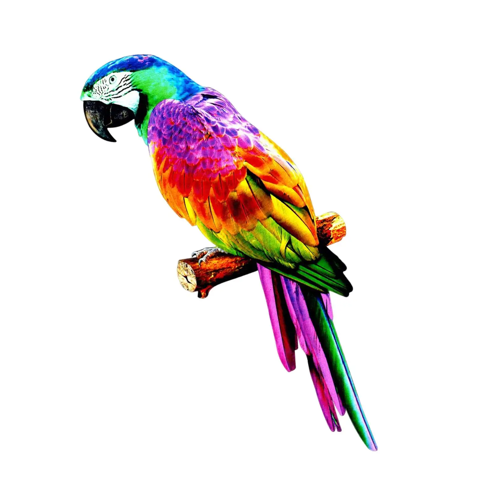 Artificial Parrots Figurines Statue Bird Model Animal Hanging DIY Photo Props for Tree Party Garden Ornament