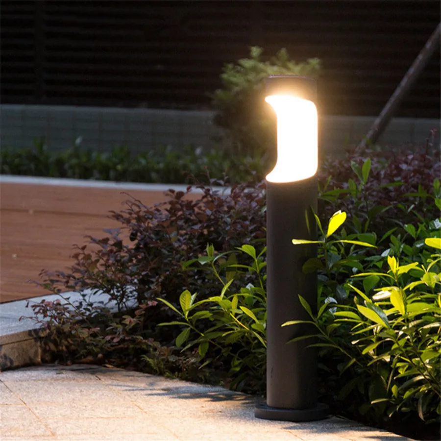 Thrisdar 7W 60CM New Outdoor Garden Pillar Light Villa Park Lawn Stand Post Lamps Landscape Pathway Patio Lawn Bollard Light