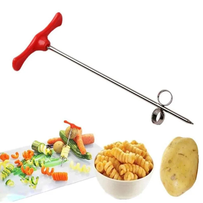 

Potato Carrot Cucumber Spiral Vegetable Cutter Slicer Manual Roller French Fry Cutter Making Twist Shredder Grater Kitchen Tools