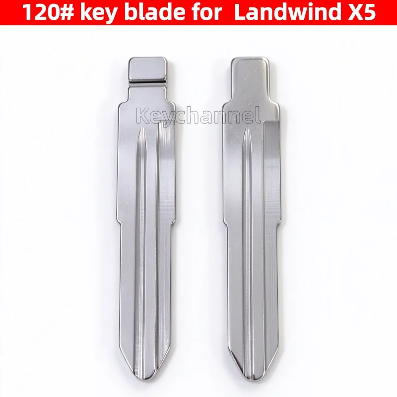 Keychannel 10pcs 120# Metal Car Key Blank Original Flip Remote Blade Head Chinese Car Key Blade for Landwind X5 Locksmith Tool