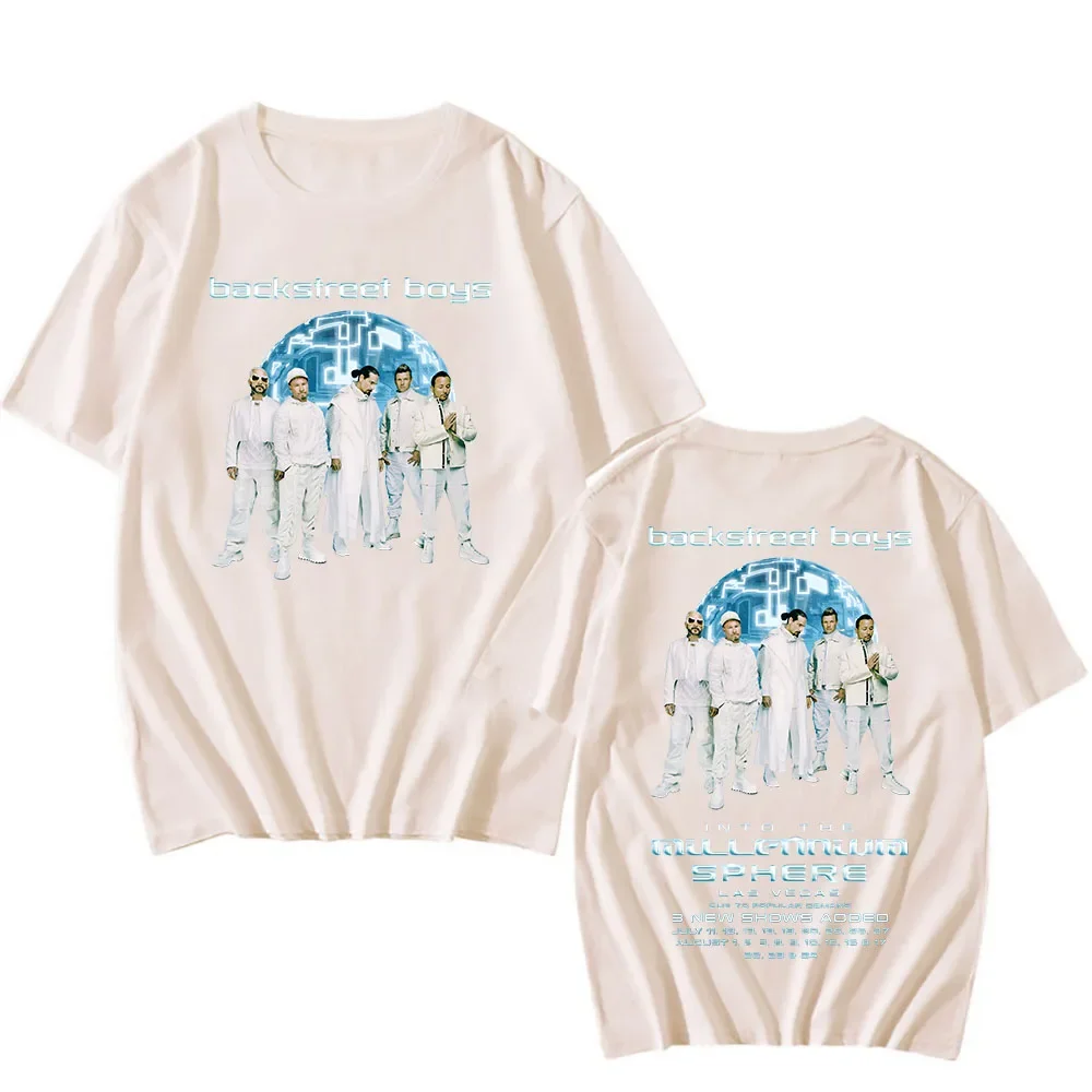 باك ستريت بويز في جولة الألفية 2025 تي شيرت قصير الأكمام الصيف رجالي بلايز موضة الفرقة الطباعة تي شيرت للجنسين تيز #5