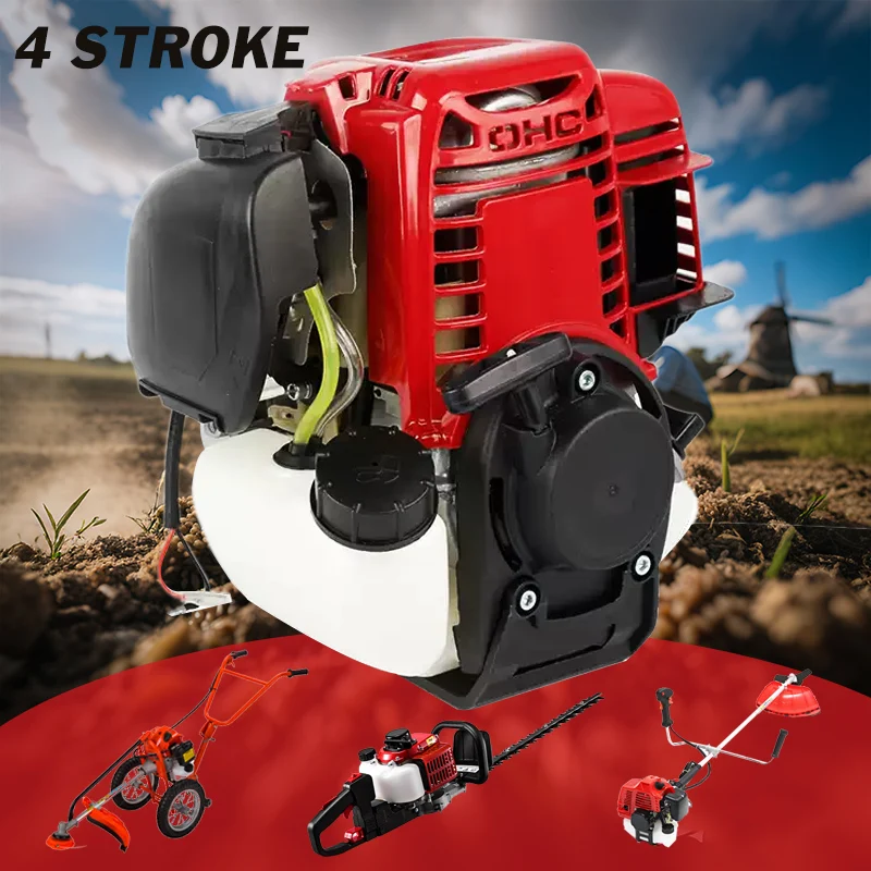 

Gasoline Engine Portable Gasoline Motor 4-Stroke Petrol Engine Replacement Engine for Brush Cutter & Grass Trimmer