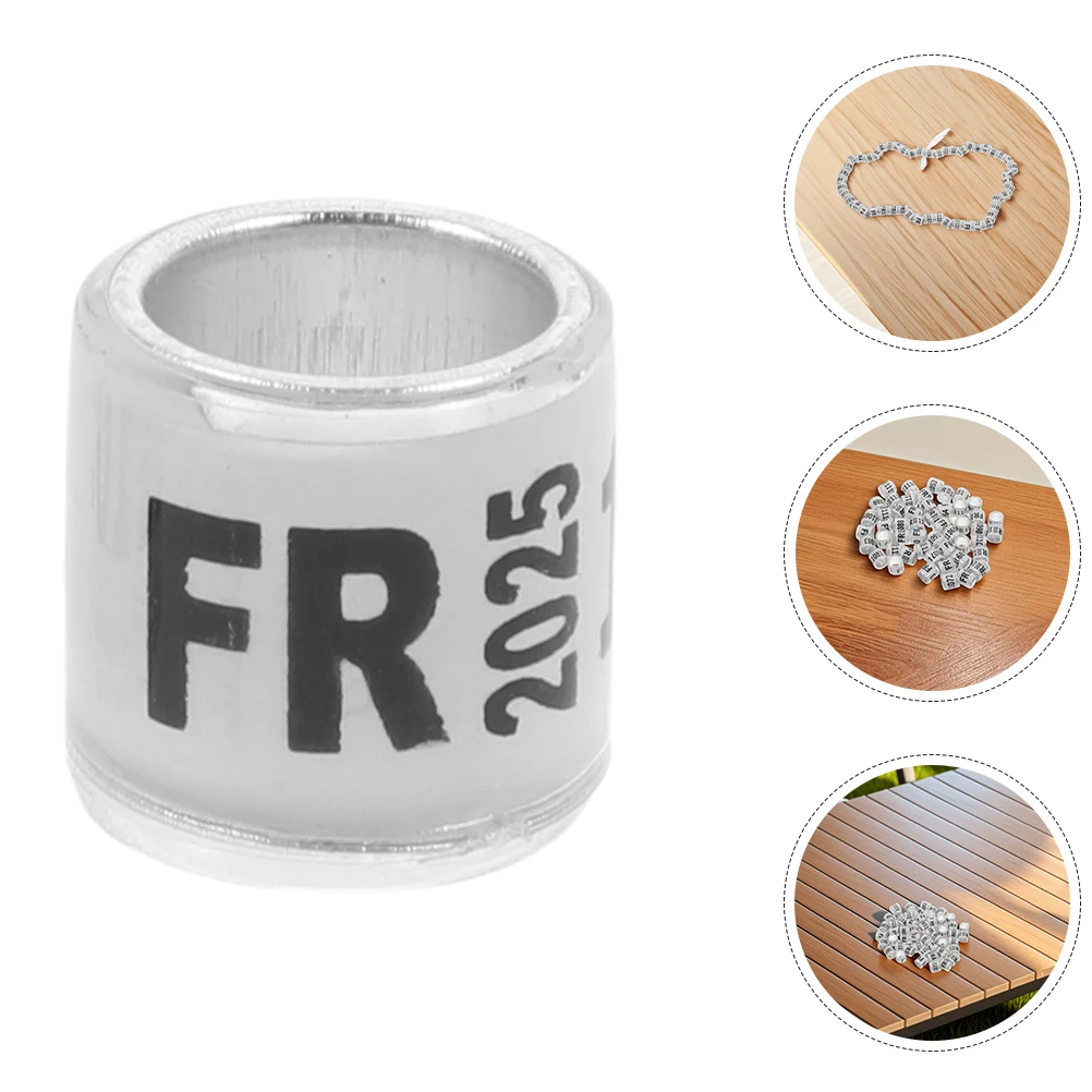 

100pcs Leg Rings Sturdy Fade Resistant Lightweight Identification For Foreign Pigeons Chicken Birds Homing Dove Foot Tags