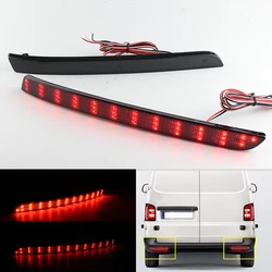Rear Bumper Reflector LED Tail Light Smoked Black/Red Lens For Volkswagen VW 2012 2013 2014-2016 Transporter T5 Car Accessories