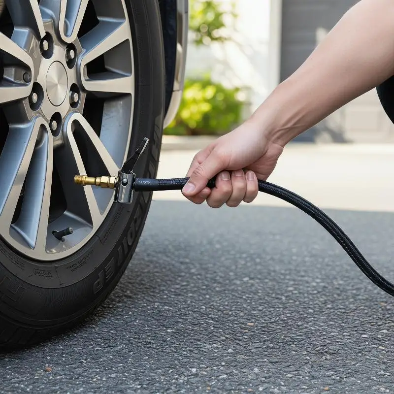 1Piece 320mm (6mm) Car Tire Inflator Hose Inflatable Air Pump Extension Tube Adapter Twist Tyre Connection Locking Air Chuck