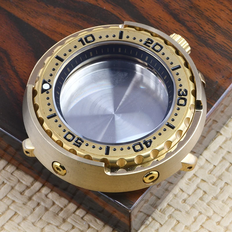 HEIMDALLR watch case super lume Aluminum bronze Tuna Can diving case fit Seiko mod for NH35A NH36A Automatic Movement Sapphire