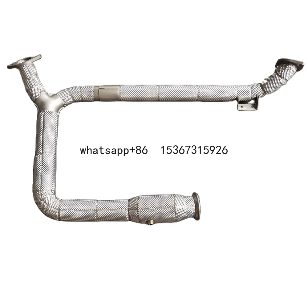 304 stainless steel exhaust pipe for Porsche Cayman 718 2019-2021 2.0T exhaust downpipe