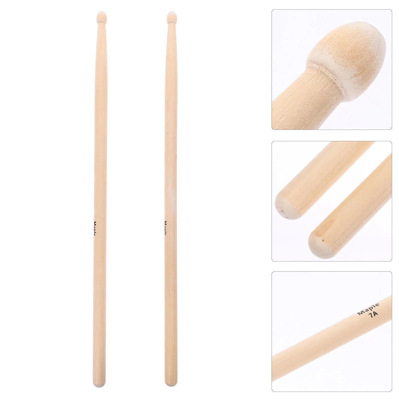 

2pcs 7A Drum Sticks Practical Percussion Drumsticks For Practice Concert Band Performance Wood Sticks Comfortable Lightweight
