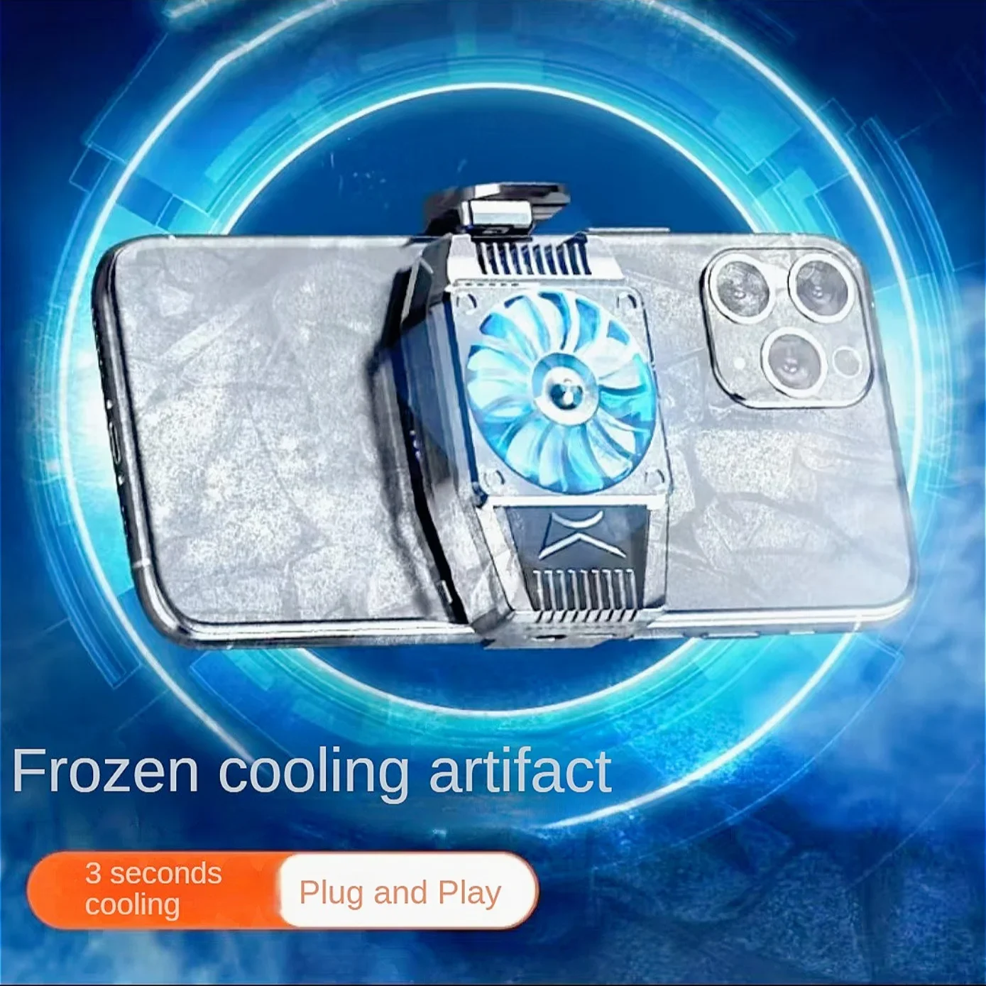 Mobile Phone Radiator Esports Air Cooling Fast Cooling Magnetic Semiconductor Radiator Game Live Cooling Back Clip Bracket