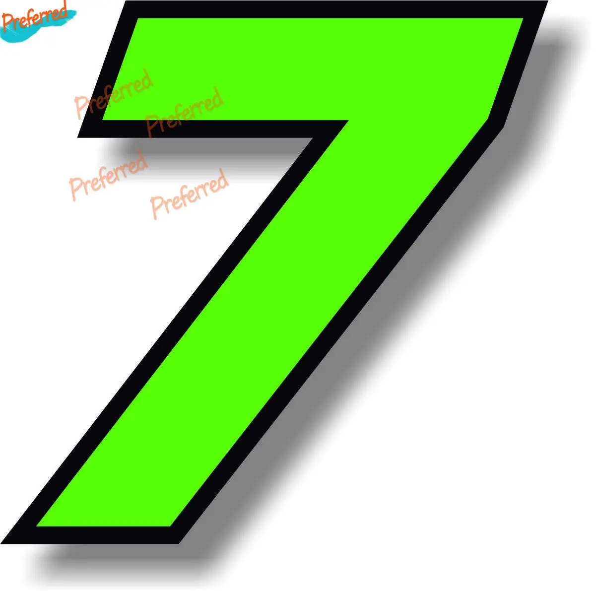 

Made of Durable Car Sticker Green Number with Black Border Racing Number DIY 0-1-2-3-4-5-6-7-8-9 JDM Decal