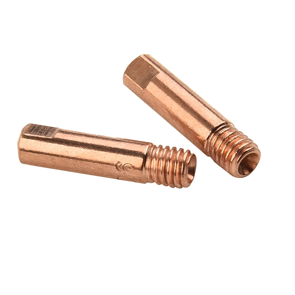 Precision Welding Guaranteed 10pcs MB15AK Welding Contact Tips, 0 6 1 2mm Tip Size, M6 Thread Size, Reliable Performance