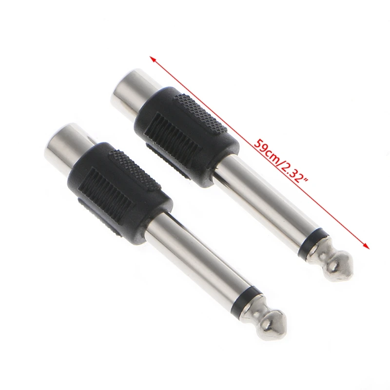 Conector hembra RCA de 10 piezas a 6,35mm y 1/4 ", conector macho Mono o adaptador