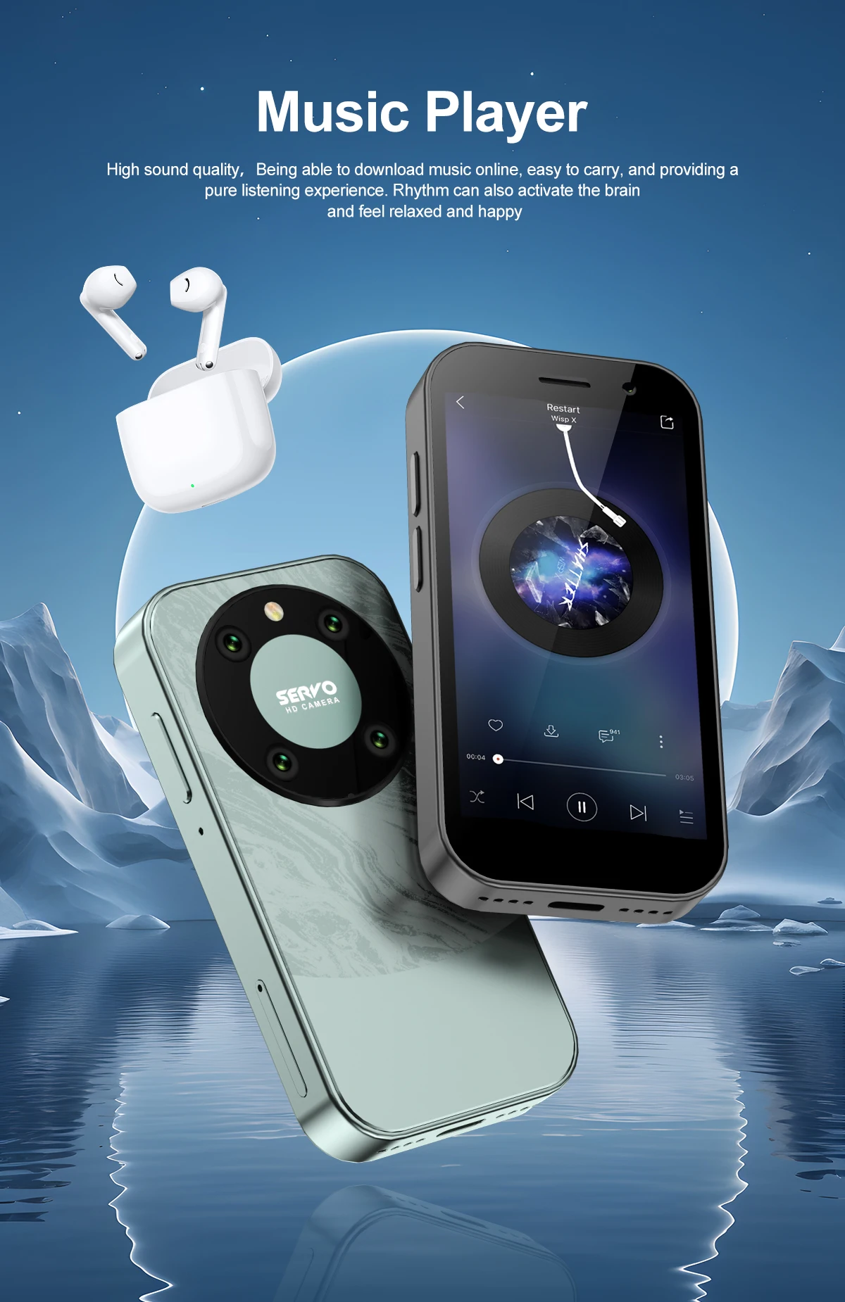 Global Version KING9000 4G Mini Smartphone 3.0" Dual SIM 16GB+2GB Android OS Google Play Original Small Mobile Phone Google Play