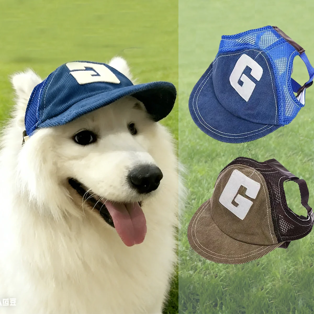 

Pet Sun-protective Baseball Cap Cats & Dogs Breathable Sun-proof British-style Hat To Keep Cool Outside And Basking Sun