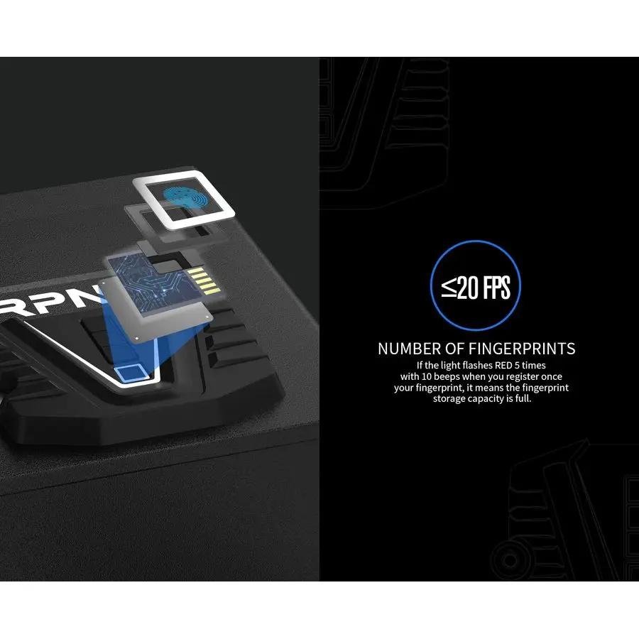 Сейф для обеспечения безопасности пистолета, устройство защиты от огнестрельного оружия QuickAccess с биометрическим усилителем по отпечатку пальца, цифровая клавиатура