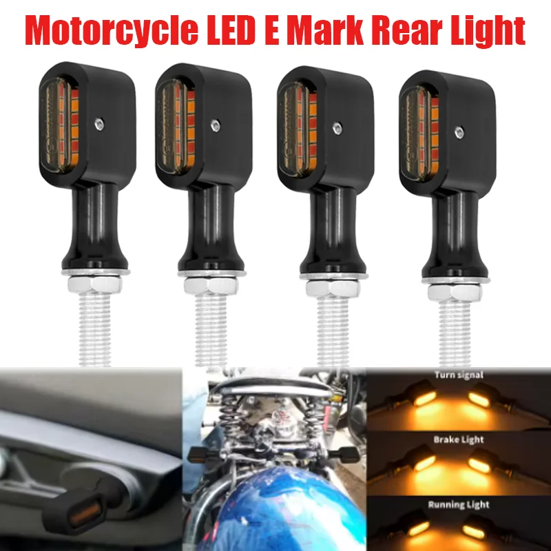 

Задний мини E Mark для мотоцикла, светодиодный индикатор тормозного указателя поворота, рабочая лампа для Harley Sportster XL 1200 883 Touring Dyna Softail