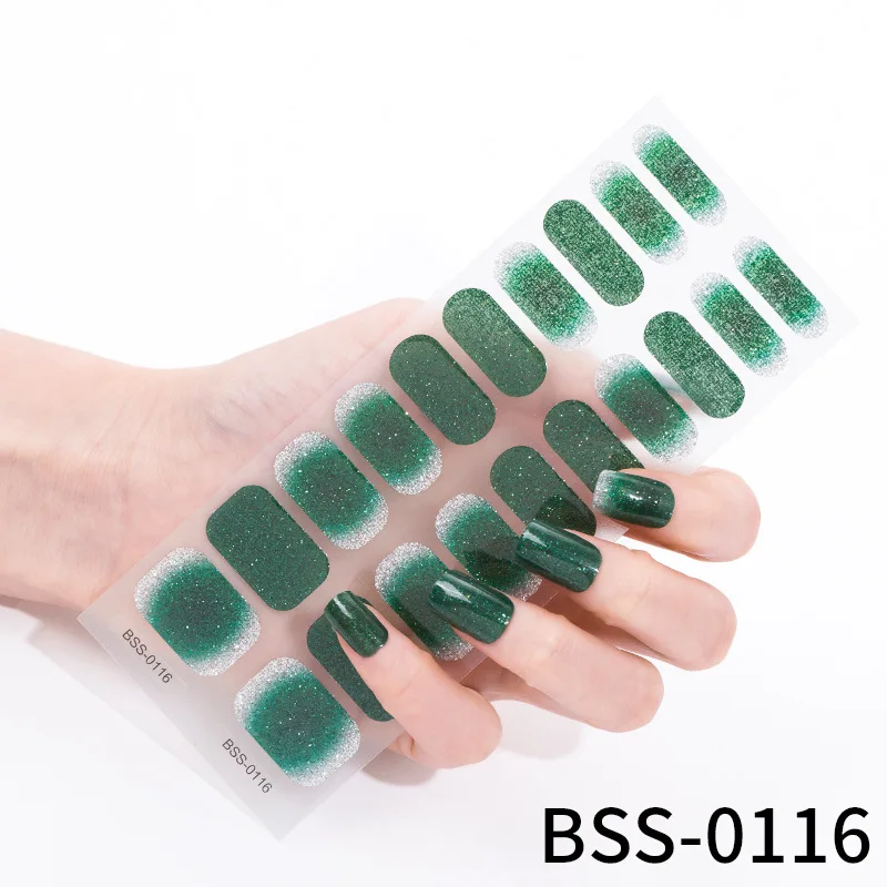 Semi Cured Gel Nail Strips Work with Any Nail Lamps Salon Quality Long Lasting Easy to Apply &amp Remove Includes Pads Nail File