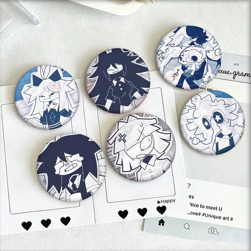 Fundamental Paper Education Round Badge Creative Brooch Clothing Backpack Accessories Lapel Pin