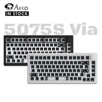 Akko 5075S VIA Kit 75% Barebone Keyboard Kit Custom Mechanical Gaming Keyboard RGB ANSI/ISO 3/5-Pin Hot-swappable Gasket Mounted