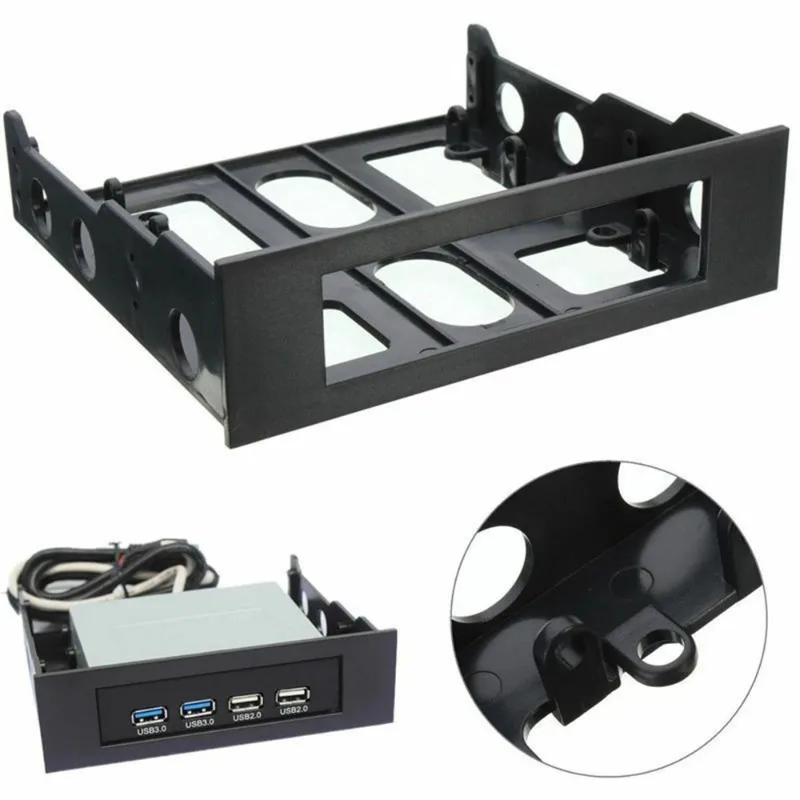 3.5 To 5.25 Floppy To Optical Drive Bay Mounting Plastic Bracket Converter For Front Panel Hub Card Reader Fan Speed Controller
